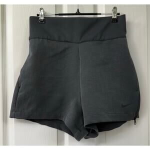 Nike Shorts Medium Tech Pack Woven Gray High Waist Side Zipper DX0626-060